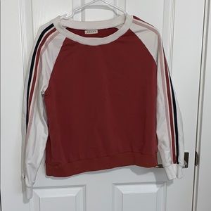 böhme sweatshirt with striped sleeves